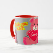 Aimer Plus Ours En Conflit | Couples mignons Mug (Devant gauche)