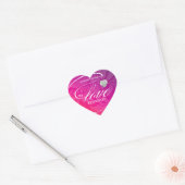 Aimer Références Sticker Bijoux Coeur de Fleur Ros (Enveloppe)