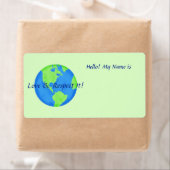 Aimer Respecter Earth Globe Nom Balise Sticker Ver (En situation)