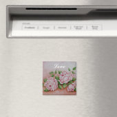 Aimer Shabby Chic rose rose Vintage Aimant (In Situ (Lave-vaisselle))