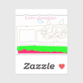 Aimer sticker chocolat (Feuille)