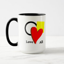 Aimer toutes les formes et les couleurs Mug
