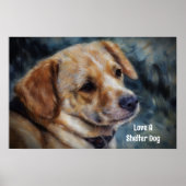 Aimer Un Abri Poster D'Art Chien (Devant)