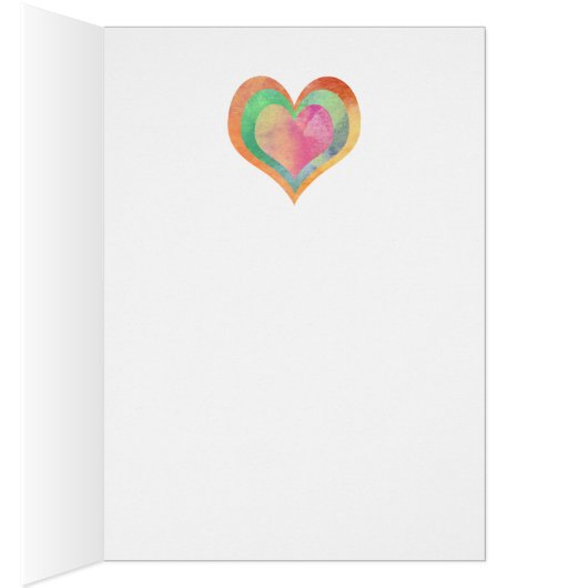 Aimer Ya Aquarelle Coeurs (Intérieur (Droit))