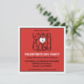 Aimer You red white La Saint-Valentin Invitation (Debout devant)