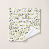 Aimer You Texte Art Palms été (Gant de toilette)