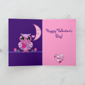 Aimez le hibou portant une carte de coeur avec le (Intérieur)