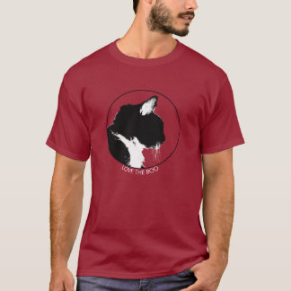 AIMEZ le T-shirt de chat de HUER