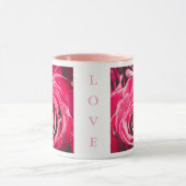 Aimez les roses roses Mug deux tons 11oz Rose (Centre)