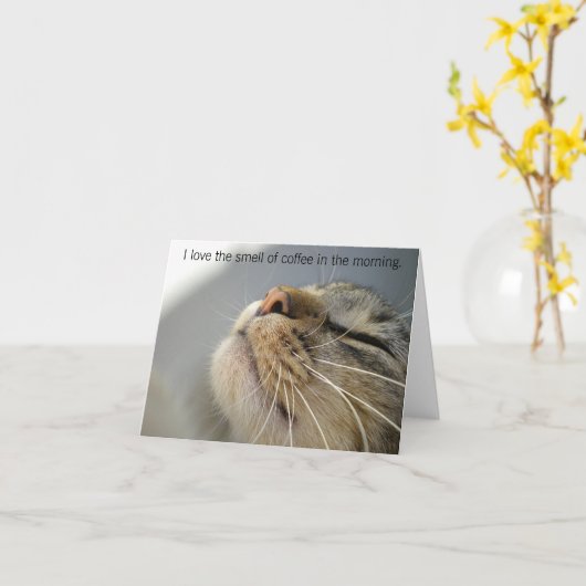 Aimez l'odeur du café dans les cartes de note de (Fleur jaune)