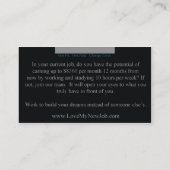 Aimez ma nouvelle carte de visite professionnelle (Dos)