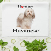 Aimez ma serviette de cuisine de Havanese (Plié)