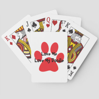 Aimez mes cartes de jeu de griffonnage