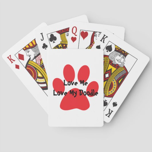 Aimez mes cartes de jeu de griffonnage (dos)