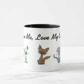 Aimez-moi, aimez ma tasse de café de chats (Centre)