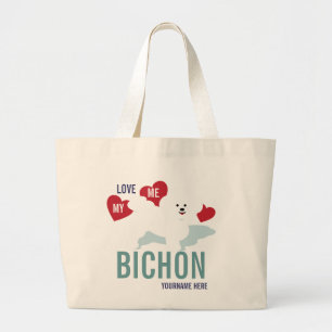 Aimez-MOI amour mon sac fourre-tout à Bichon