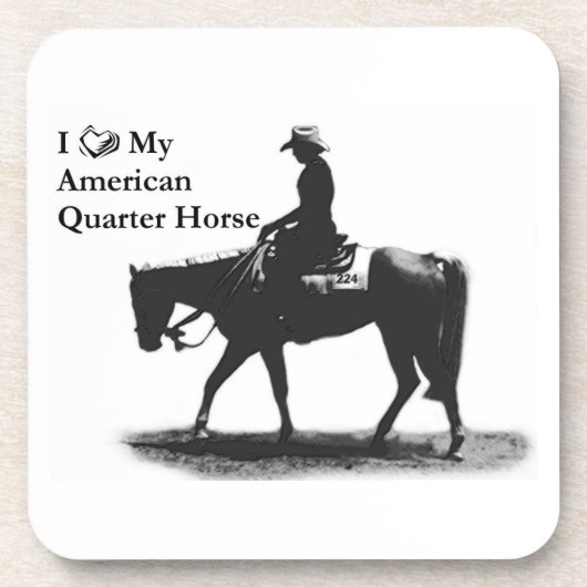 Aimez mon dessous de verre Cheval American Quarter (Devant)