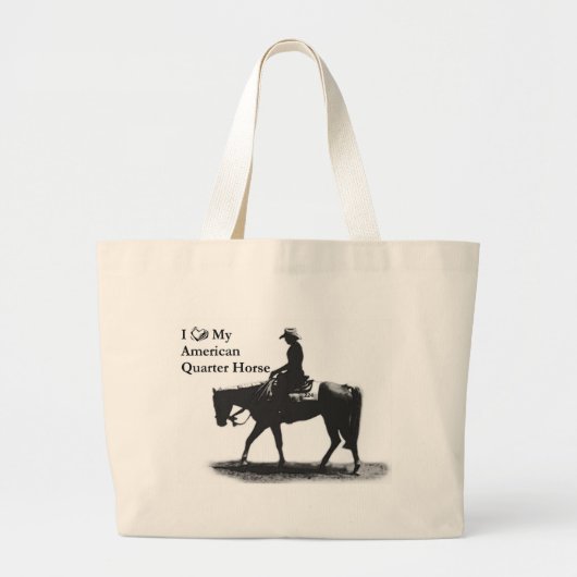 Aimez mon sac fourre-tout quart américain à cheval (Devant)