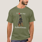 Aimez mon T-shirt de dobermann (Devant)