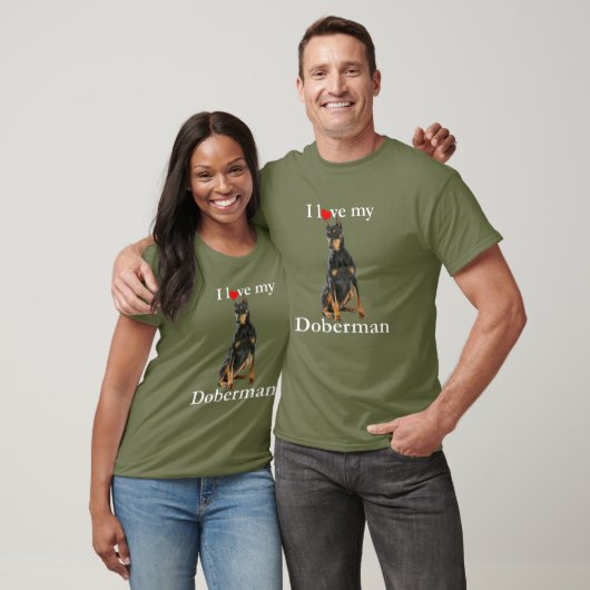 Aimez mon T-shirt de dobermann (Unisexe)