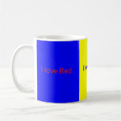 Aimez Rouge Bleu Jaune et vous tous Mug (Gauche)