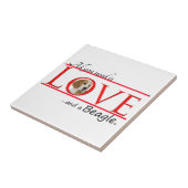 Aimez un carreau de céramique de beagle (Côté)