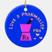 Aimez un ornement de Noël du pharmacien PRN (Dos)