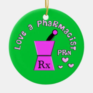 Aimez un ornement de Noël du pharmacien PRN
