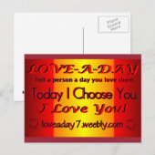 Aimez une carte postale de jour (Devant / Derrière)