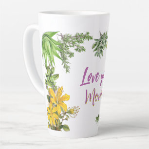 Aimez-vous 2 Personnalisé Latte Mug Herbal Border