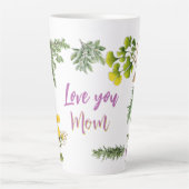 Aimez-vous 2 Personnalisé Latte Mug Herbal Border (Devant)