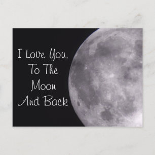 Aimez-vous à la carte postale Lune et Retour