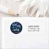 Aimez-vous à la galaxie de lune étiquettes d'adres (En situation)