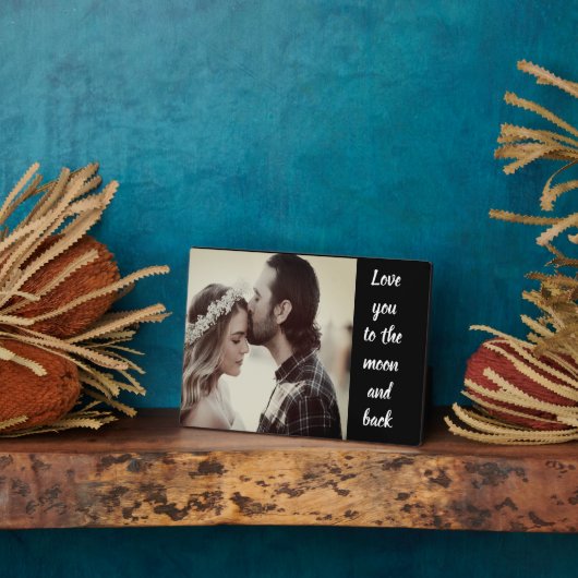 Aimez-vous à la lune et retour Plaque photo (Côté)