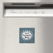Aimez-vous bébé - Gris Refrigerator Magnet (In Situ (Lave-vaisselle))