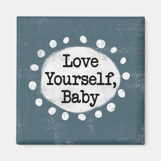 Aimez-vous bébé - Gris Refrigerator Magnet (Devant)