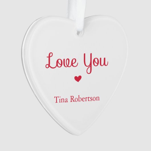 Aimez-vous coeur rouge personnalisé blanc (devant)