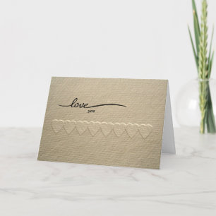 Aimez-vous coeur Valentines Jour Carte de vacances