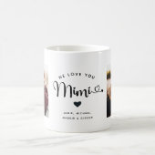 Aimez-vous Coeurs Mimi Personnalisé Deux Photo Mug (Centre)