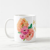 Aimez-vous dans la tasse florale de lune et de dos (Gauche)