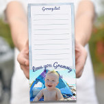 Aimez-vous grand-mère Ajouter une liste de photos<br><div class="desc">Une note magnétique pour les amateurs de liste ! Ajoutez la photo de votre enfant à cette tablette papier personnalisée et mettez votre liste d'épicerie à jour ! Fait un merveilleux cadeau pour la famille et les amis,  en particulier les grand-mères! !</div>