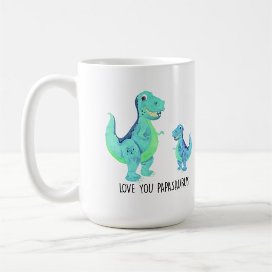 Aimez-vous le papasaurus mug (Gauche)