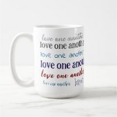 Aimez-vous les uns les autres mug à café (Gauche)