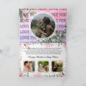 Aimez vous Maman photos personnalisées Carte de jo (Intérieur)