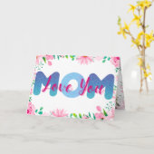 Aimez vous Maman photos personnalisées Carte de jo (Fleur jaune)