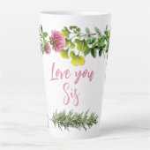 Aimez-vous Mug Latte Personnalisée Avec Herbes (Devant)