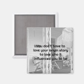 Aimez-vous Noir et Blanc Retro Vibes Magnet (Recto/Verso)