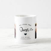 Aimez-vous OMA Hearts Custom Two Photo Coffee Mug (Centre)