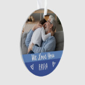 Aimez-vous Papa | Couleur bleue bloc deux photo (devant)