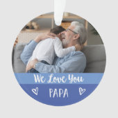 Aimez-vous Papa | Couleur bleue bloc deux photo (devant)